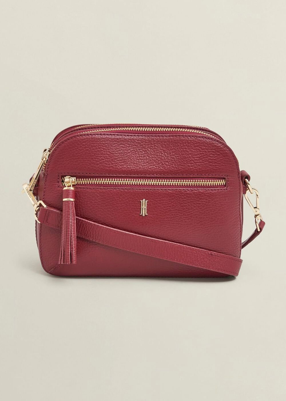 Carlton Leather Crossbody Bag, Beryl Red, hi-res