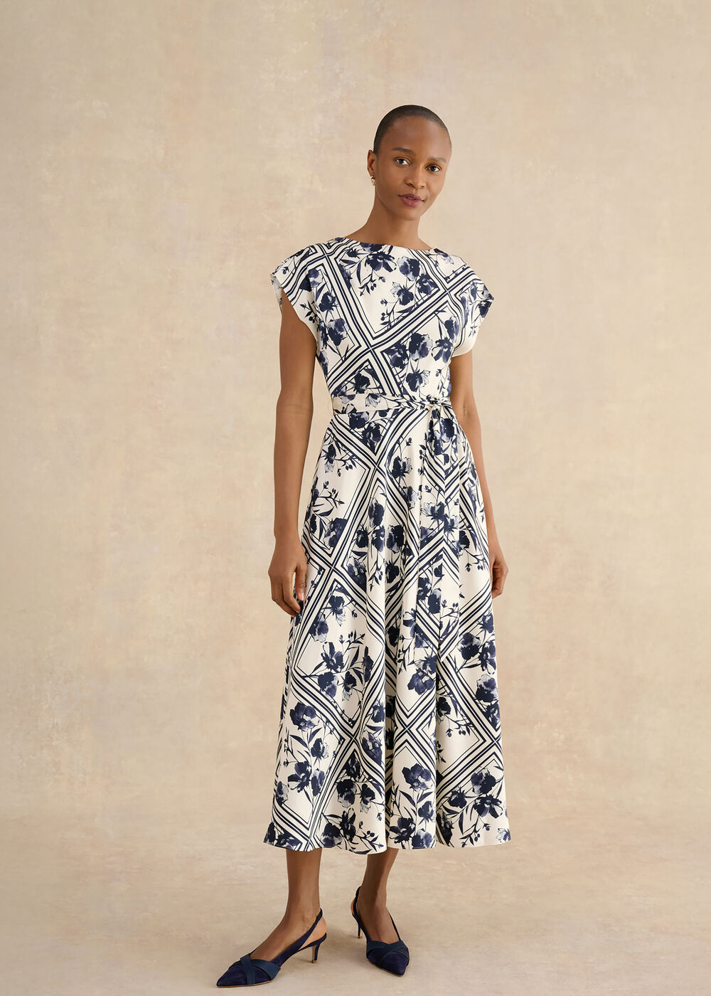 Latimer Dress, Cream Midnight, hi-res