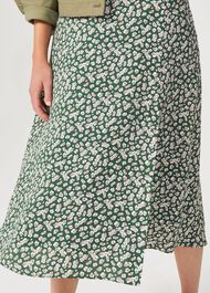 Annette Floral Midi Skirt, Green Multi, hi-res