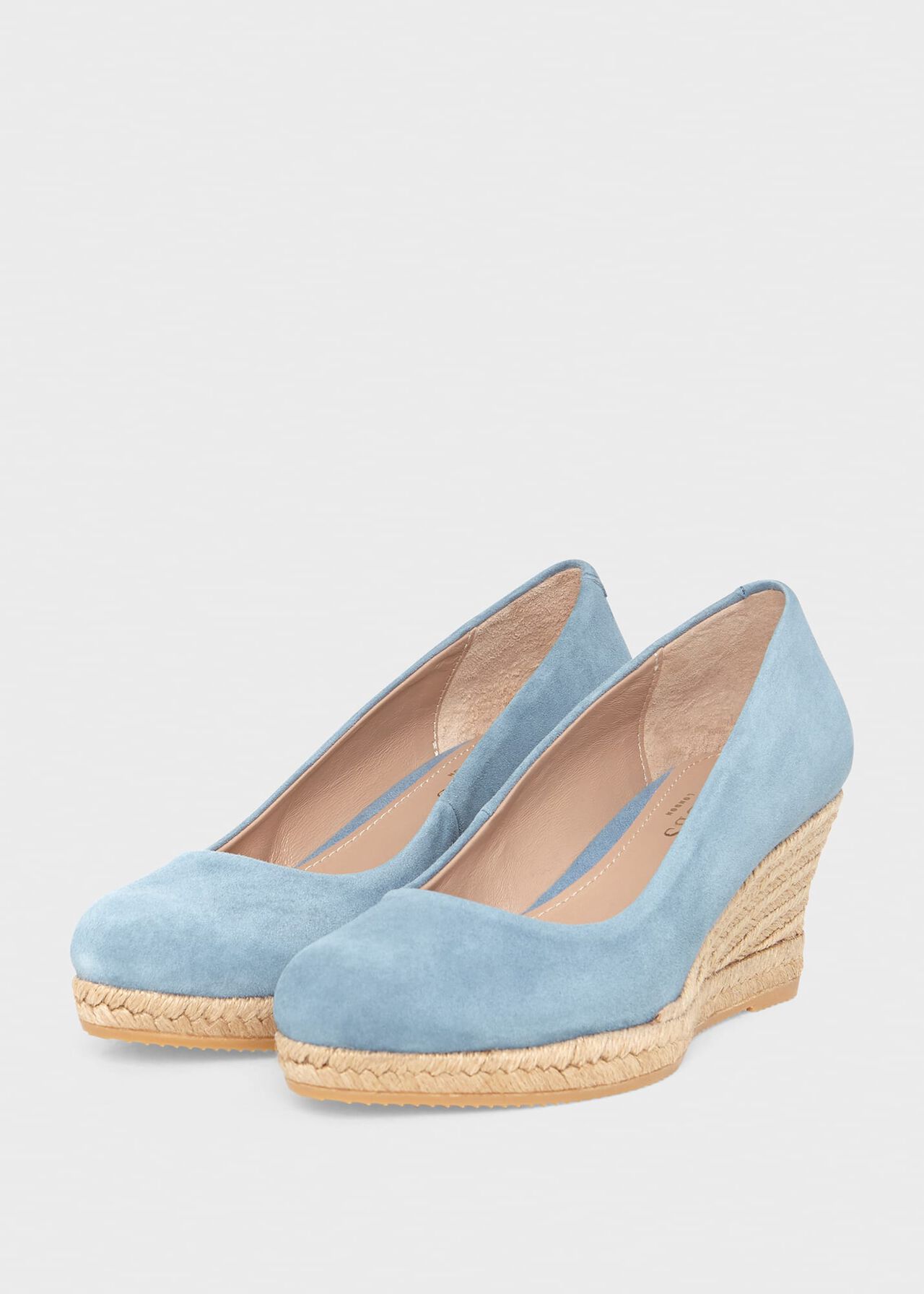 Anna Espadrille Court Shoes, Cornflower Blue, hi-res