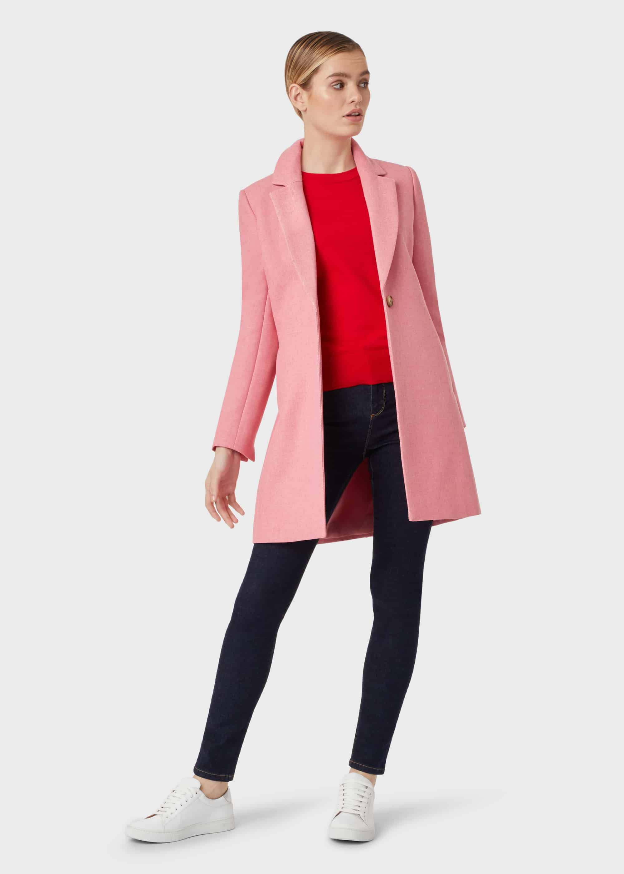 Pink on sale petite coat