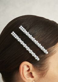 Andie Hair Clips, Ivory, hi-res