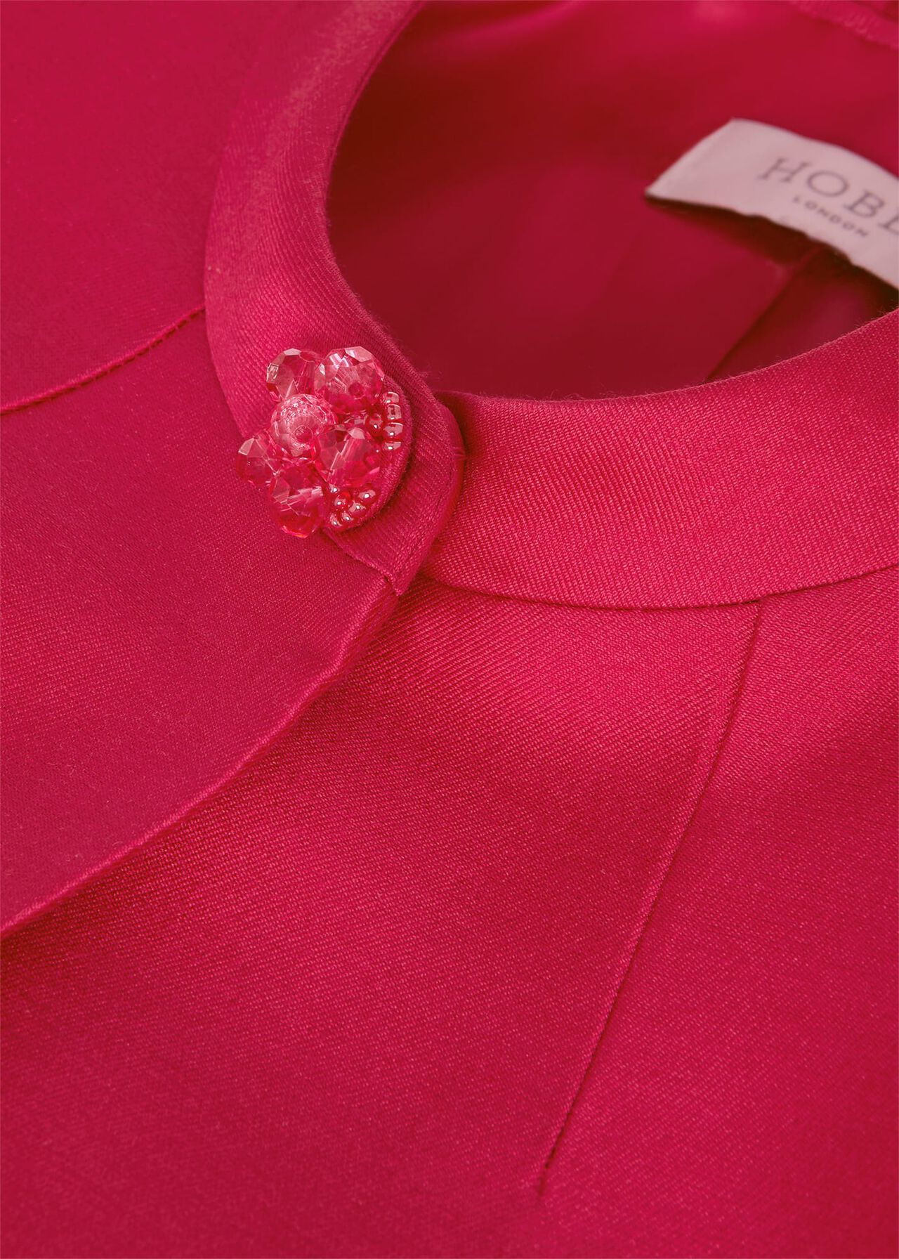 Julietta Silk Blend Jacket, Fuchsia Pink, hi-res