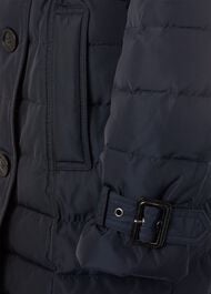 Corina Water Resistant Puffer Trench , Navy, hi-res