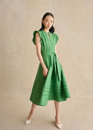 Vanessa Cotton Dress, Apple Green, hi-res