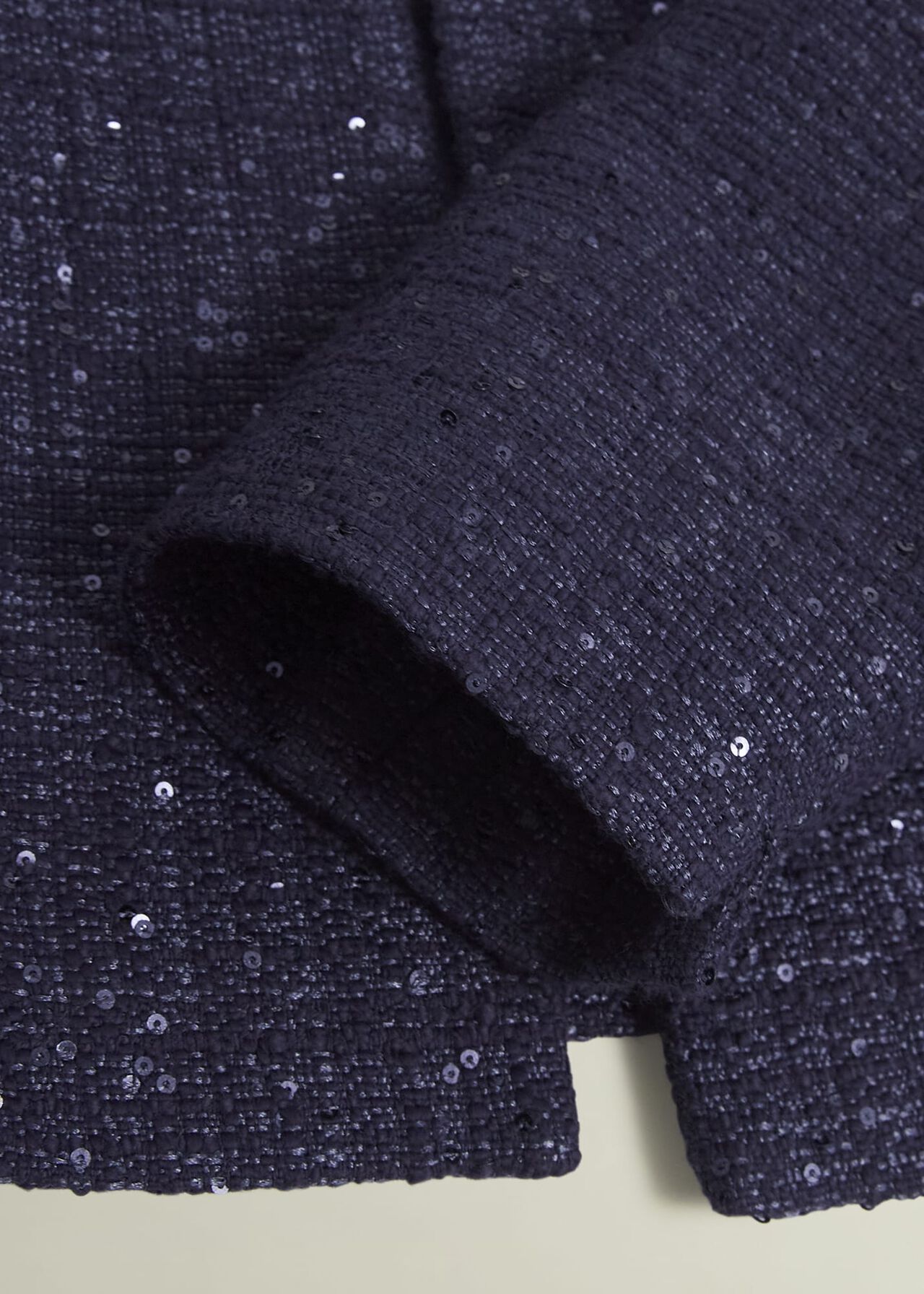 Prisha Sequin Tweed Jacket, Midnight Navy, hi-res
