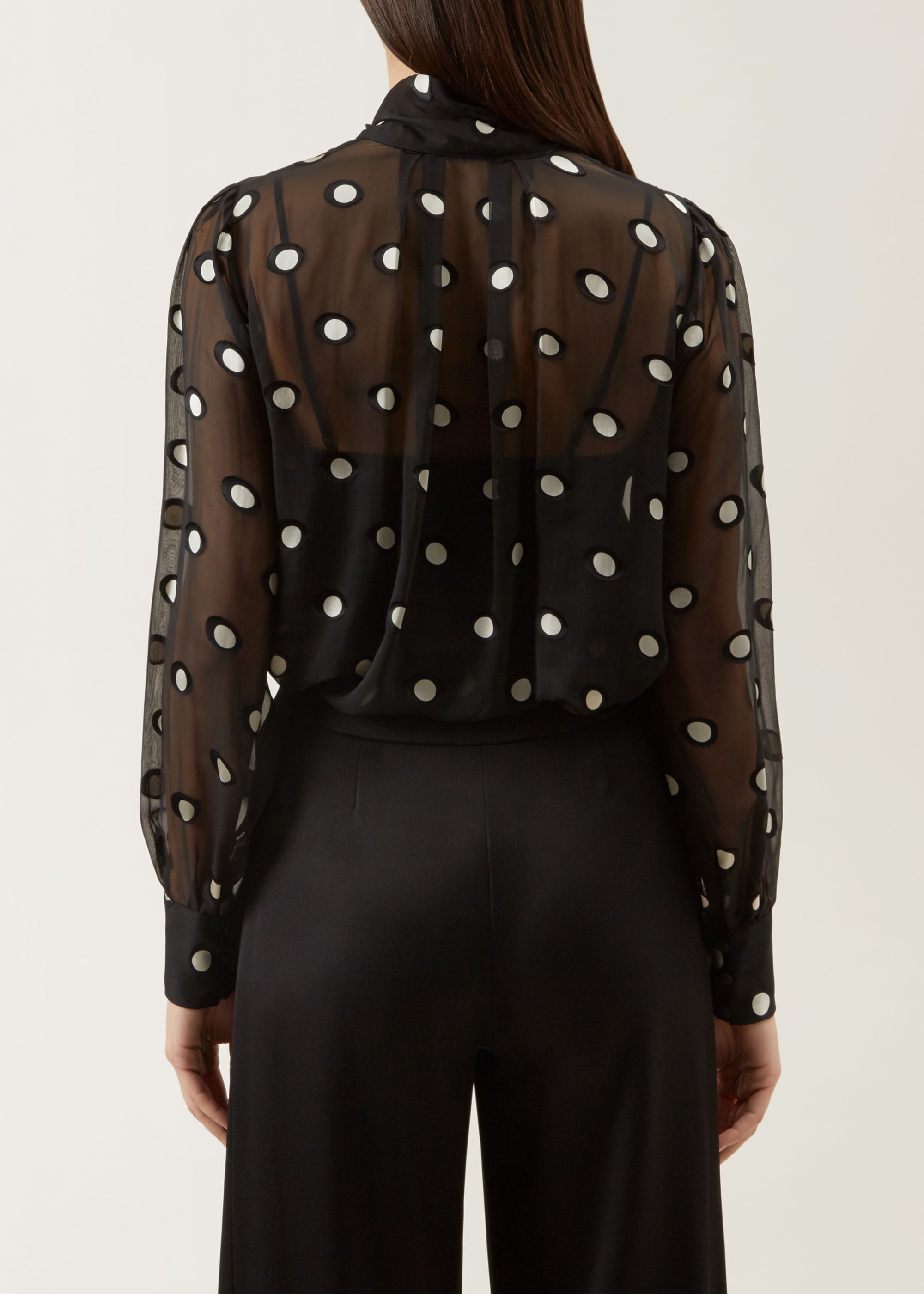 hobbs polka dot blouse