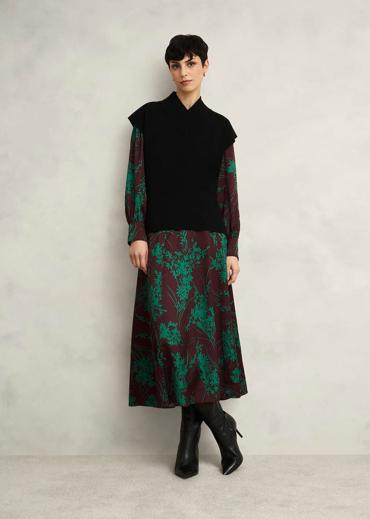 Grasmere Skirt, Brown Green, hi-res