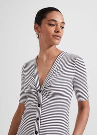 Noemi Rib Top, Ivory Navy, hi-res