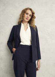 Salisbury Jacket With Wool, Navy Ivory, hi-res