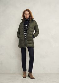 Petite Joelle Puffer, Dark Olive, hi-res