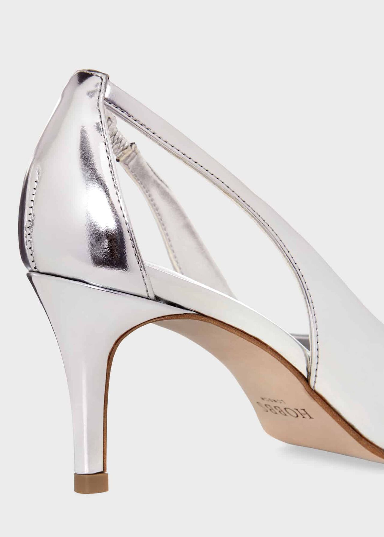 Natasha Court Shoes, Silver Metallic, hi-res