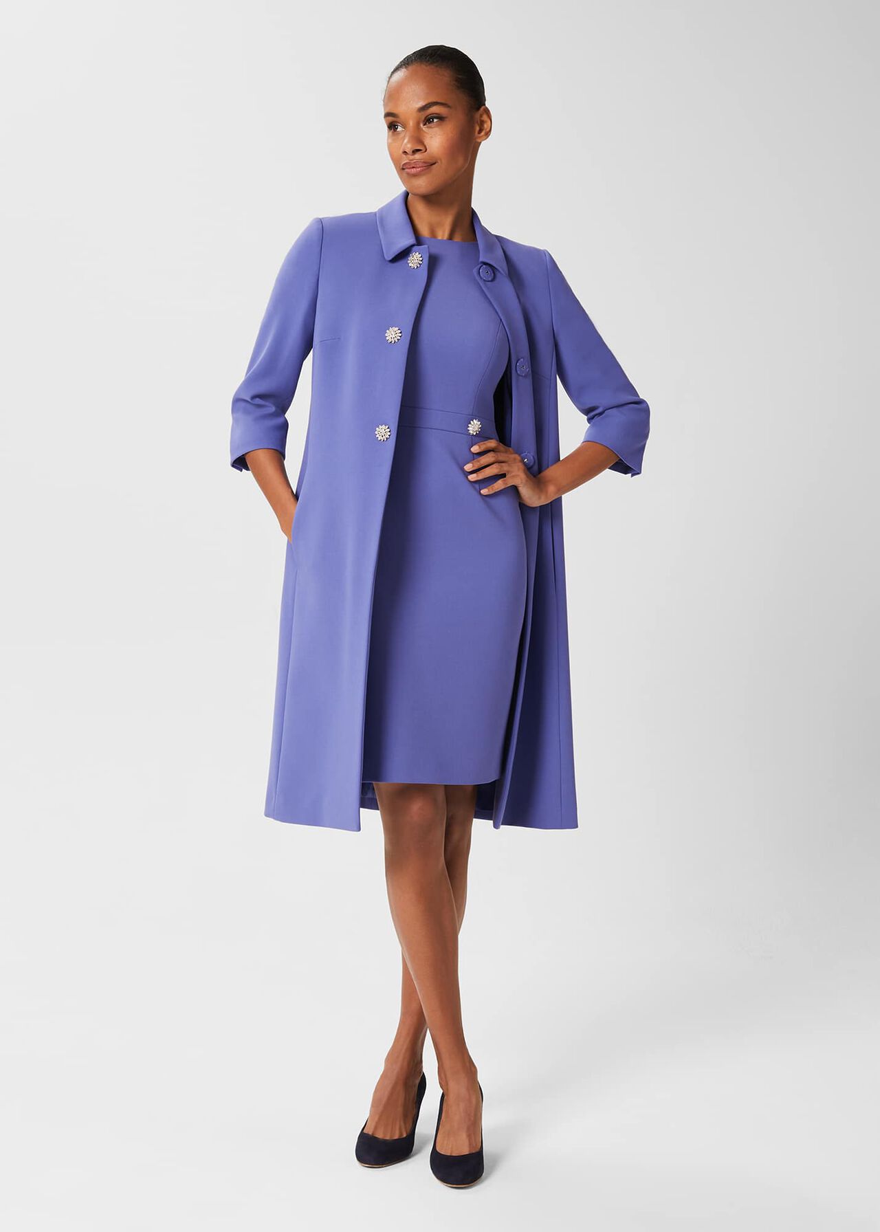 Henriella Shift Dress, Blue, hi-res