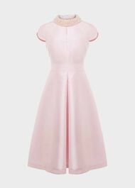 Marcella Silk Blend Beaded Dress, Pale Pink, hi-res