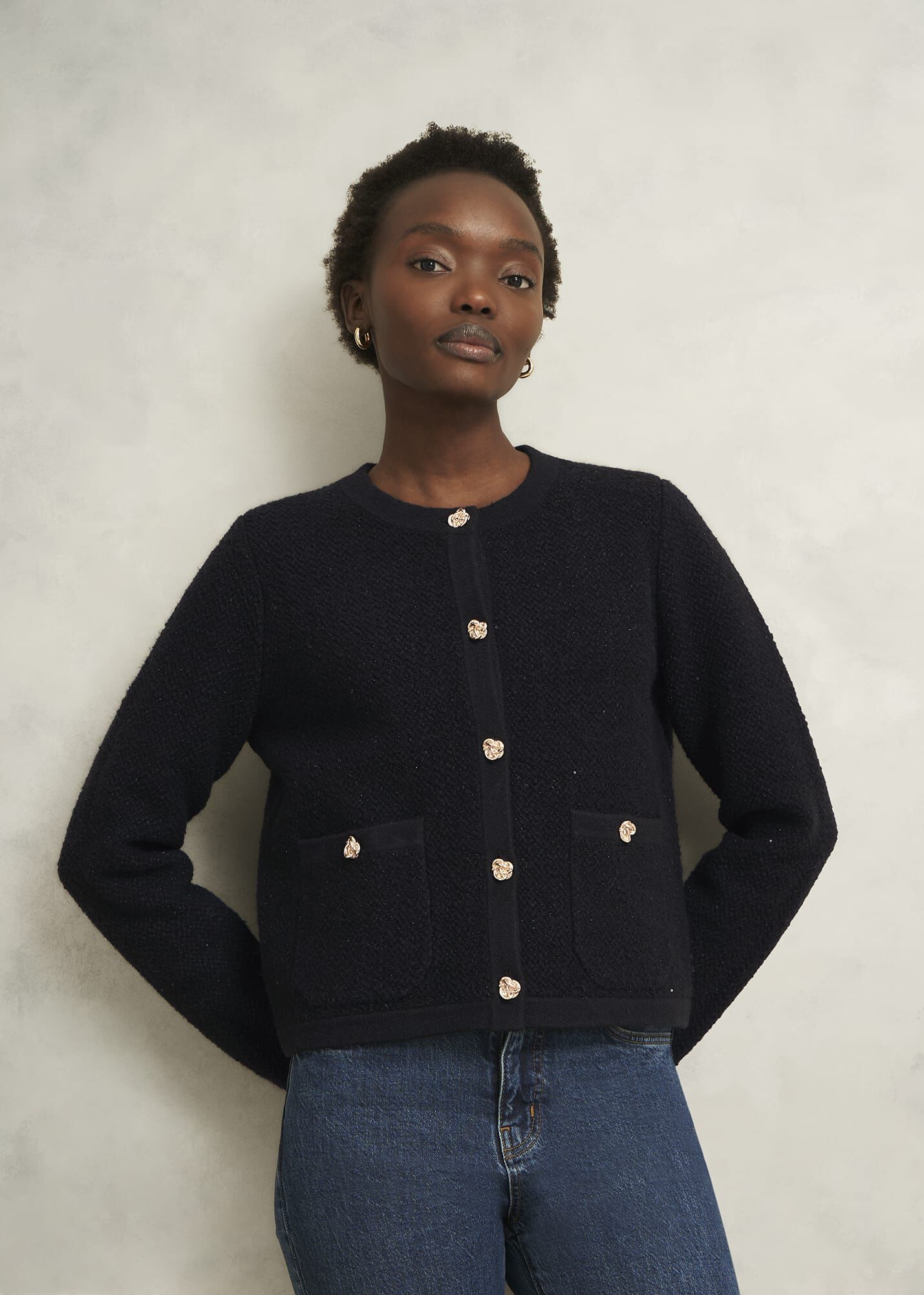 Mindy Textured Knitted Jacket | Hobbs UK |