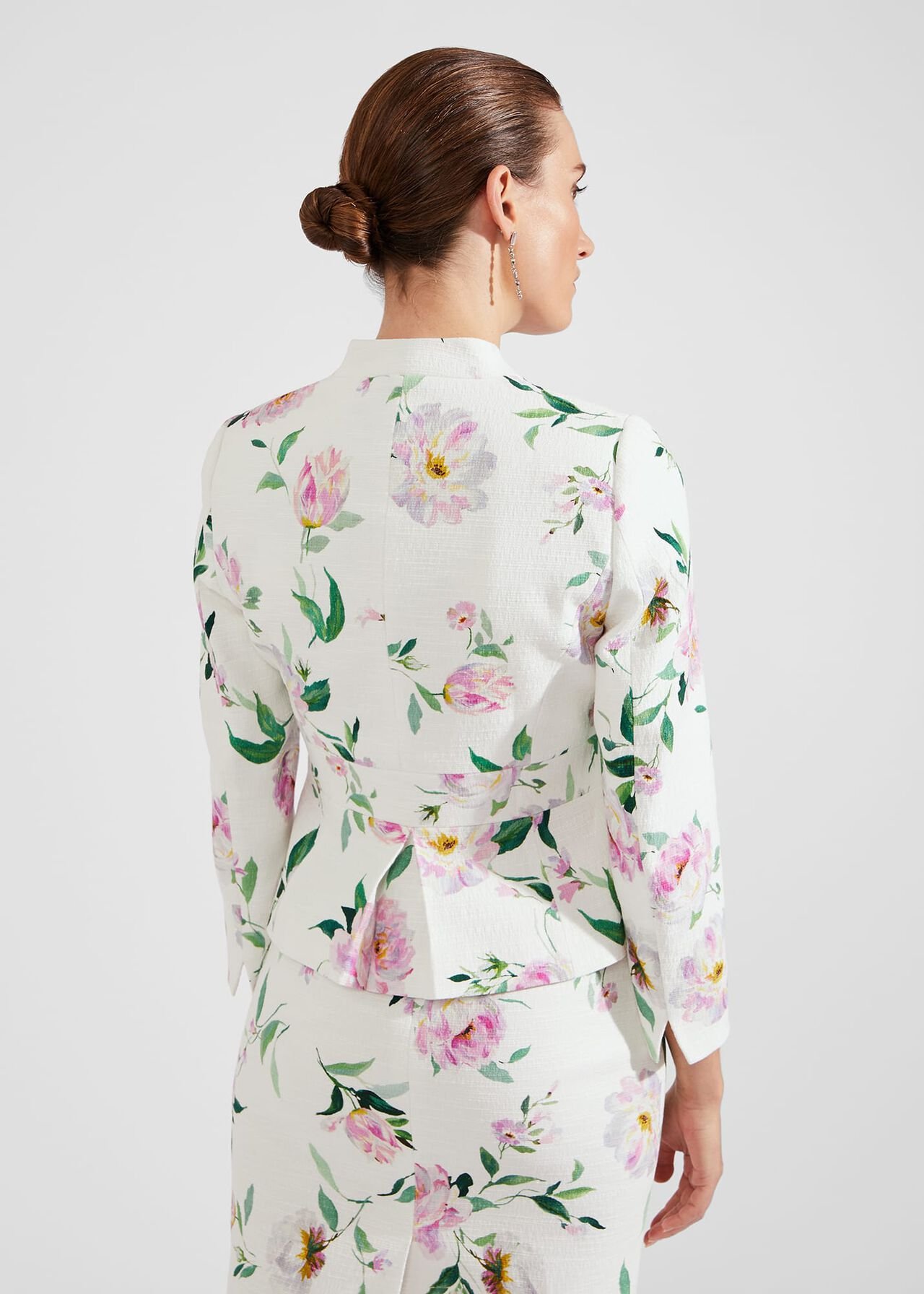 Petite Suzanna Floral Tweed Jacket, Ivory Multi, hi-res