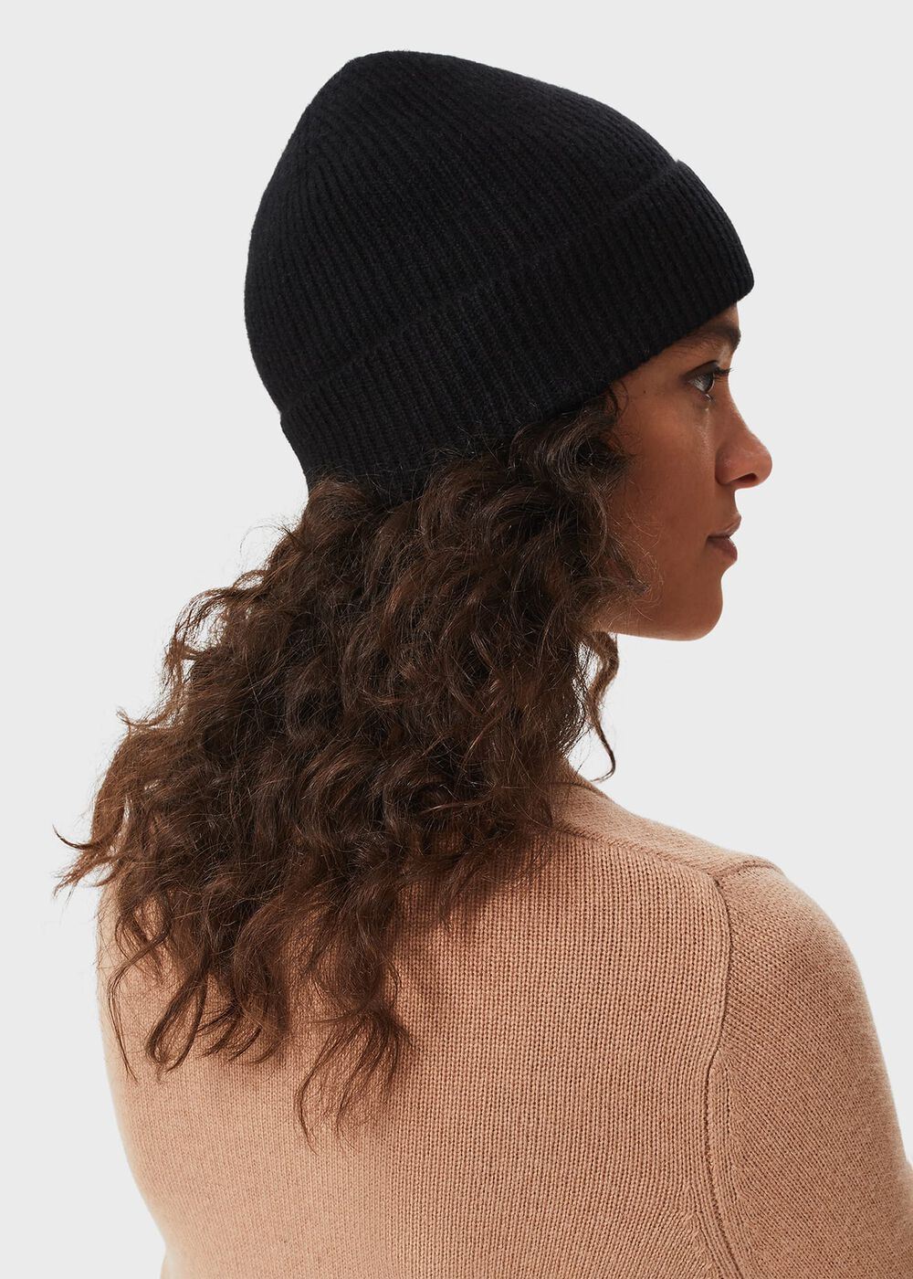 Mabel Cashmere Hat , Black, hi-res