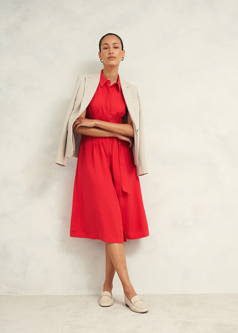 Sandra Dress, Begonia Red, hi-res
