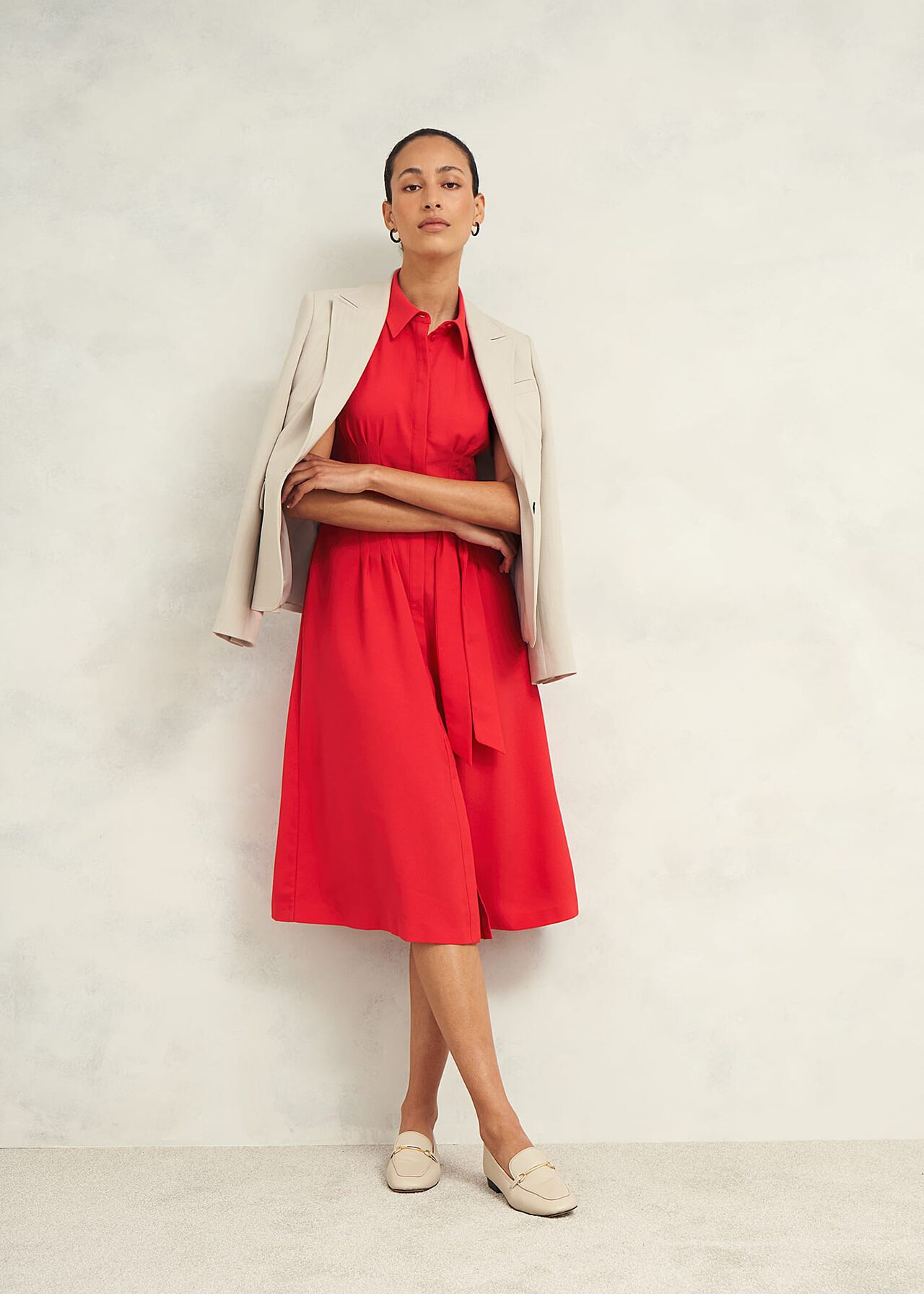 Sandra Dress, Begonia Red, hi-res