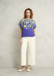 Verena Floral Top, Blue Multi, hi-res
