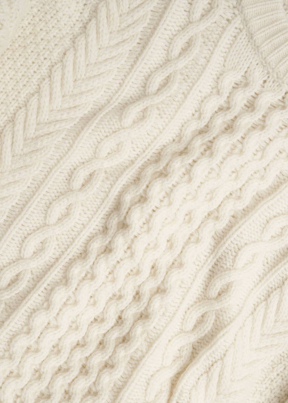 Nell Chunky Cable Turtle Neck Jumper, Hobbs Ivory, hi-res