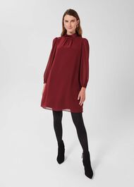 Ciara A Line Dress , Deep Red, hi-res
