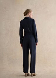 Dannie Wide Leg Trousers, Hobbs Navy, hi-res