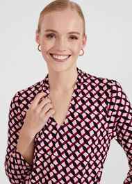 Aimee Printed Top, Geo Bramble, hi-res