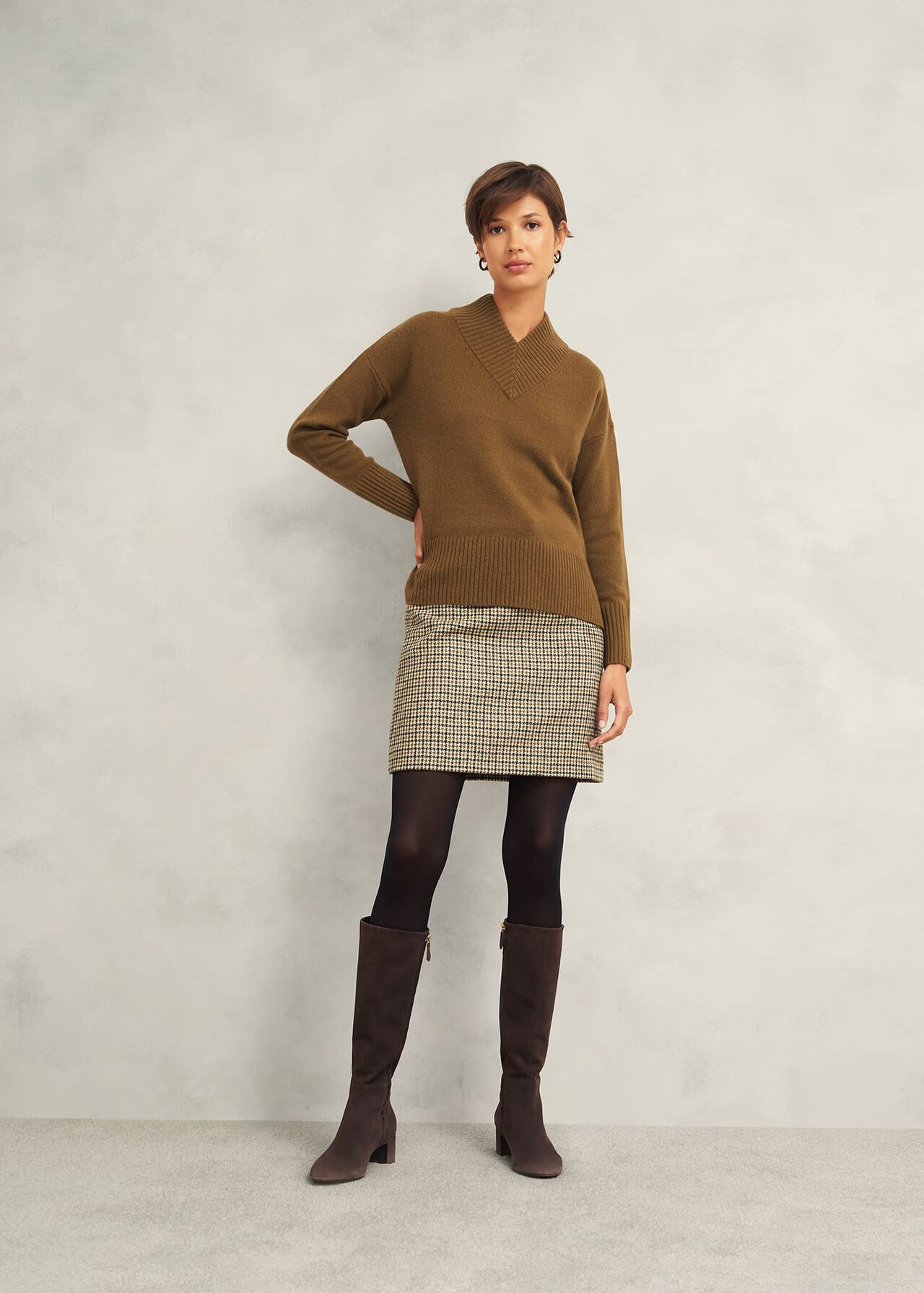 Becky Wool Blend Sweater, Toffee, hi-res