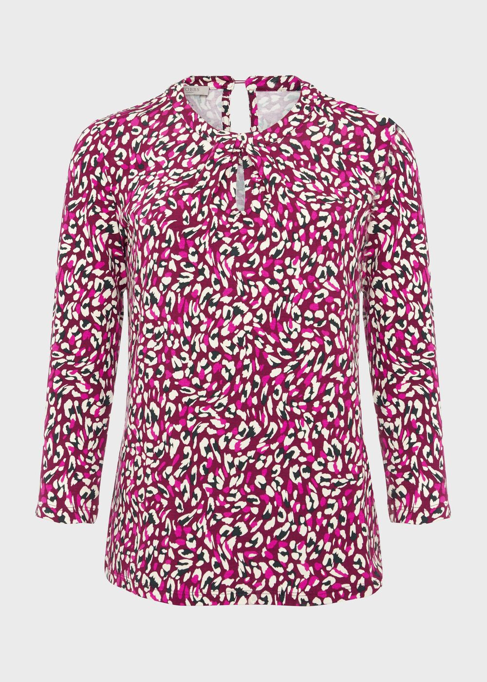 Julia Printed Top, Plum Pink Multi, hi-res