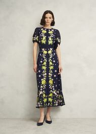 Petite Elva Embroiderd Dress, Midnight Multi, hi-res