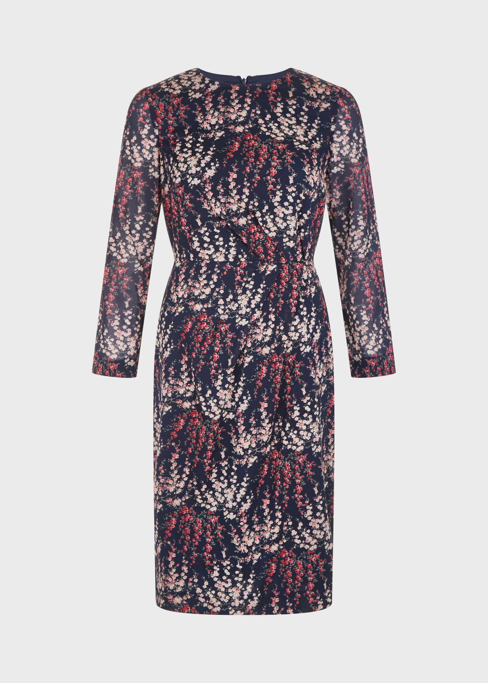 Trina Silk Blend Floral Dress | Hobbs UK |