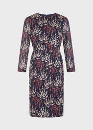  Trina Silk Blend Floral Dress, Midnight Rose, hi-res