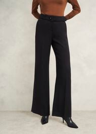 Petite Drew Wide Trousers, Black, hi-res