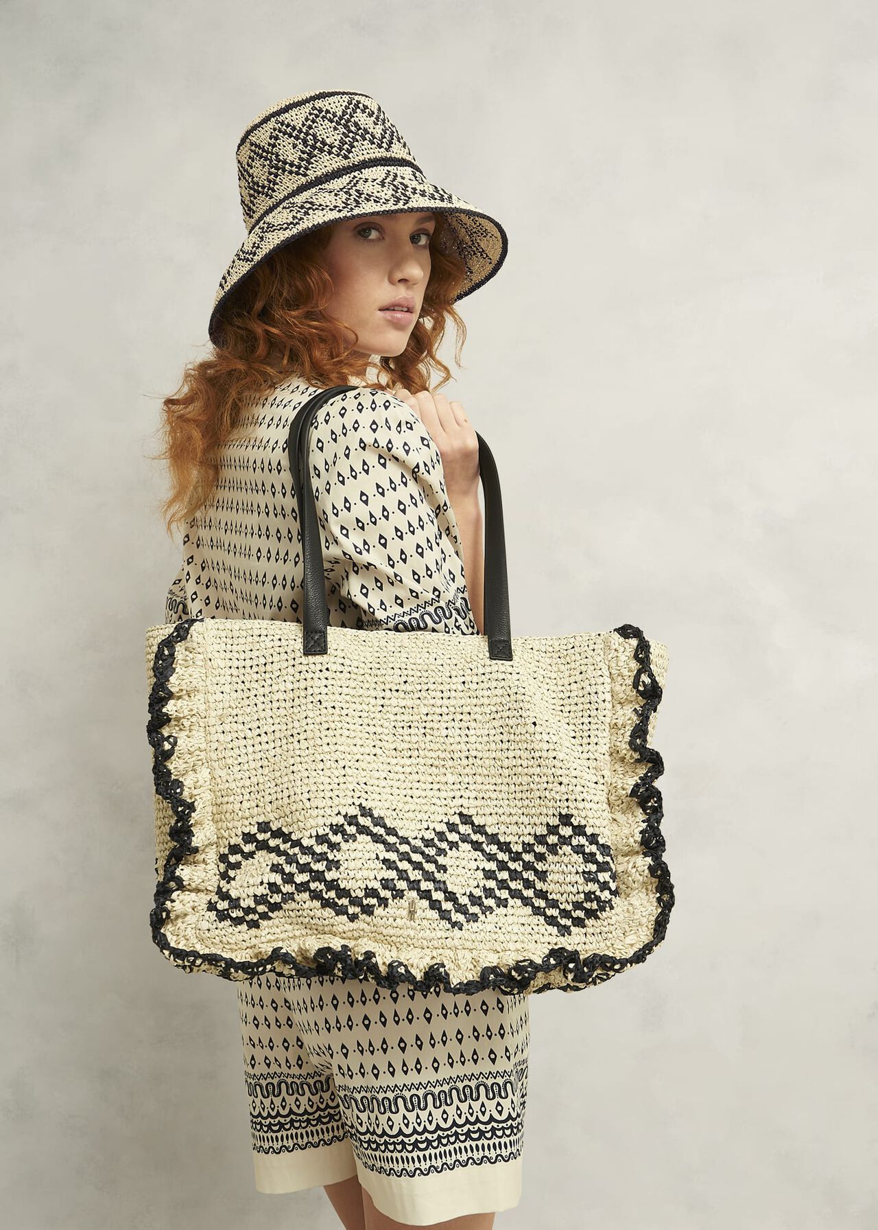 Romy Ruffle Bag, Natural Black, hi-res