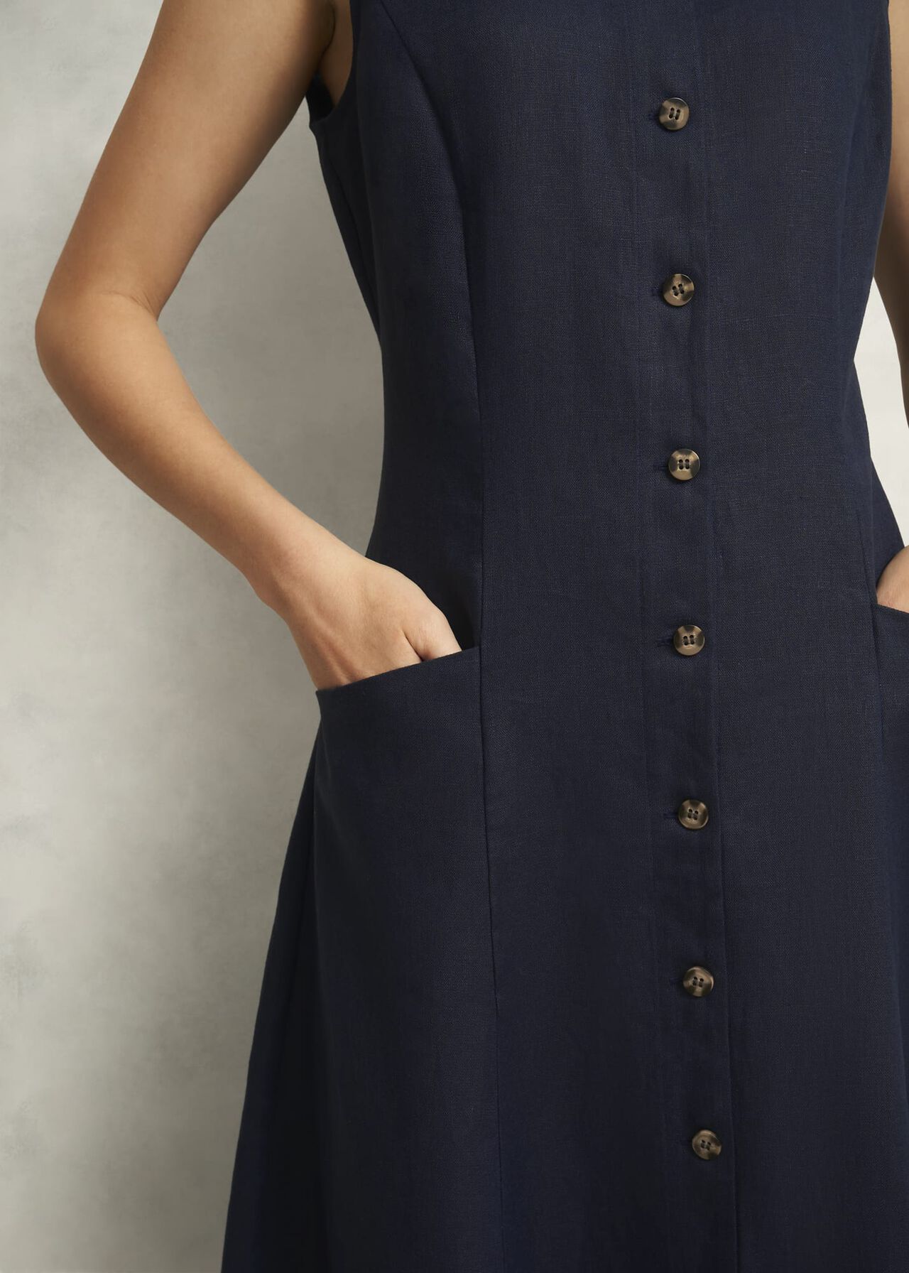 Carmen Dress, True Navy, hi-res