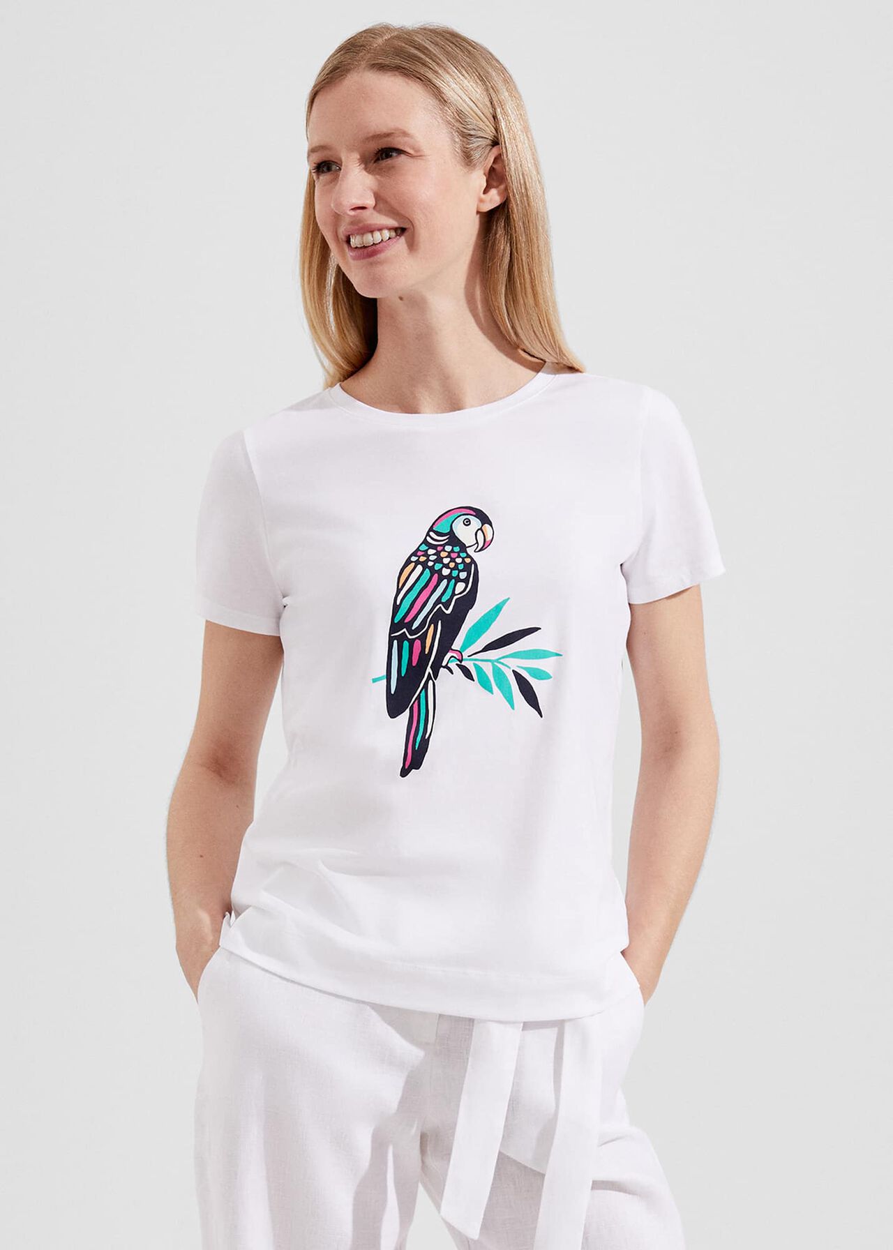 Jamie Printed T-Shirt, White Blue, hi-res