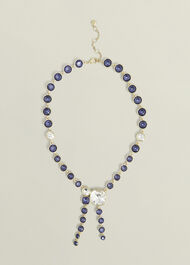 Amica Necklace, Navy Gold, hi-res