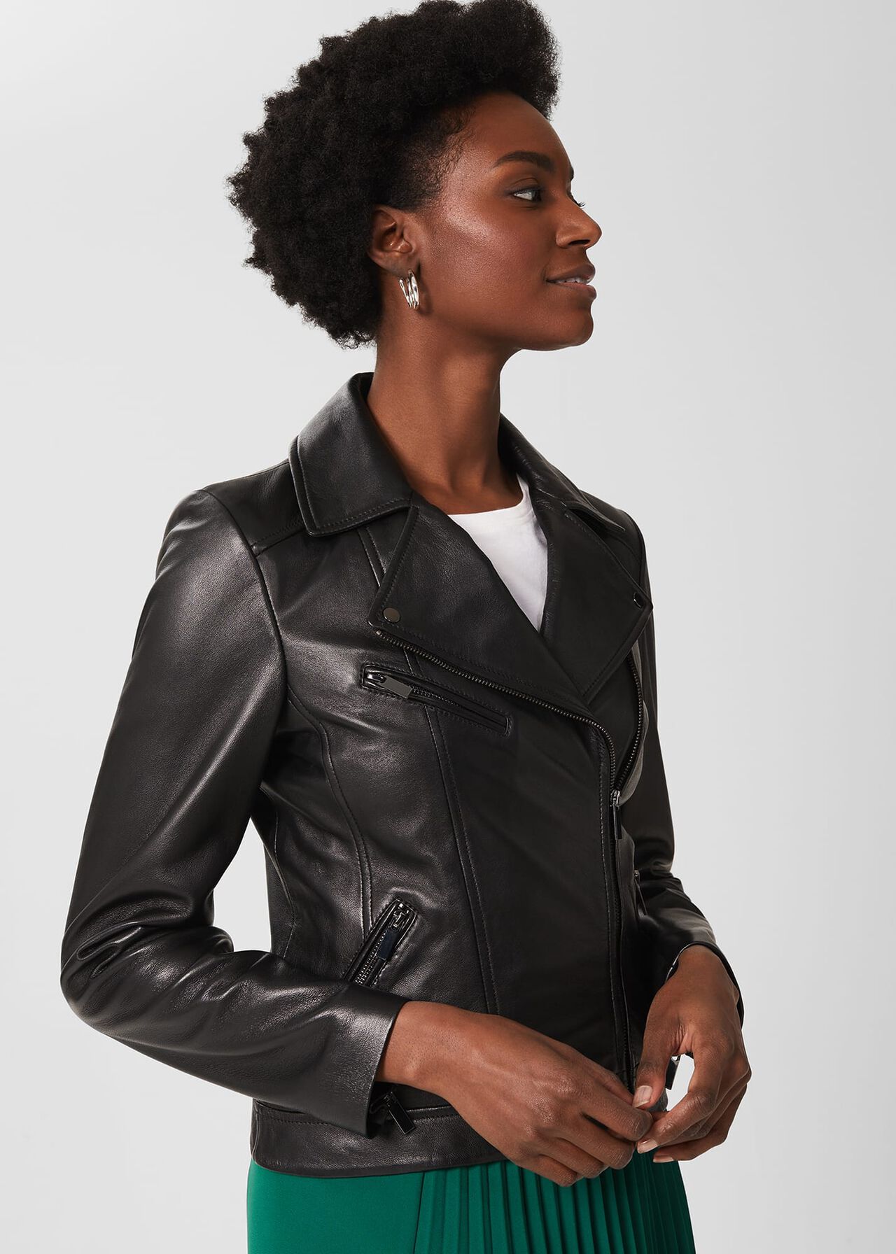 Dakota Leather Jacket, Black, hi-res