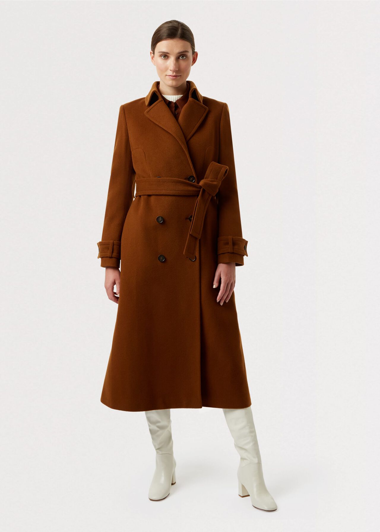 Lori Wool Cashmere Coat, Hazelnut, hi-res