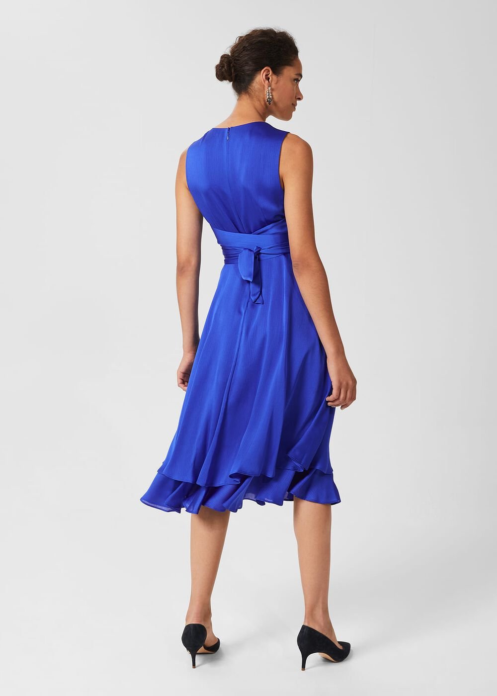 Viola V Neck Dress, Cobalt, hi-res