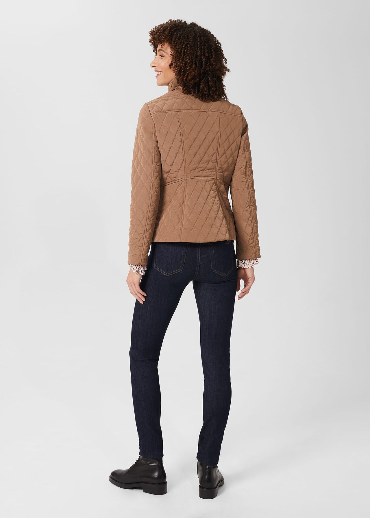 Thandie Quilted Jacket, Camel, hi-res
