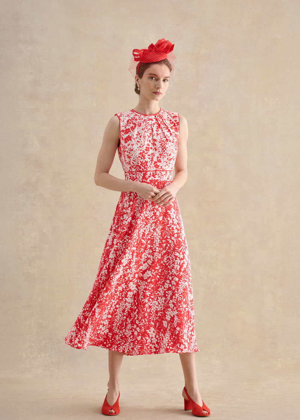 Adalyn Fascinator, Calendula Red, hi-res