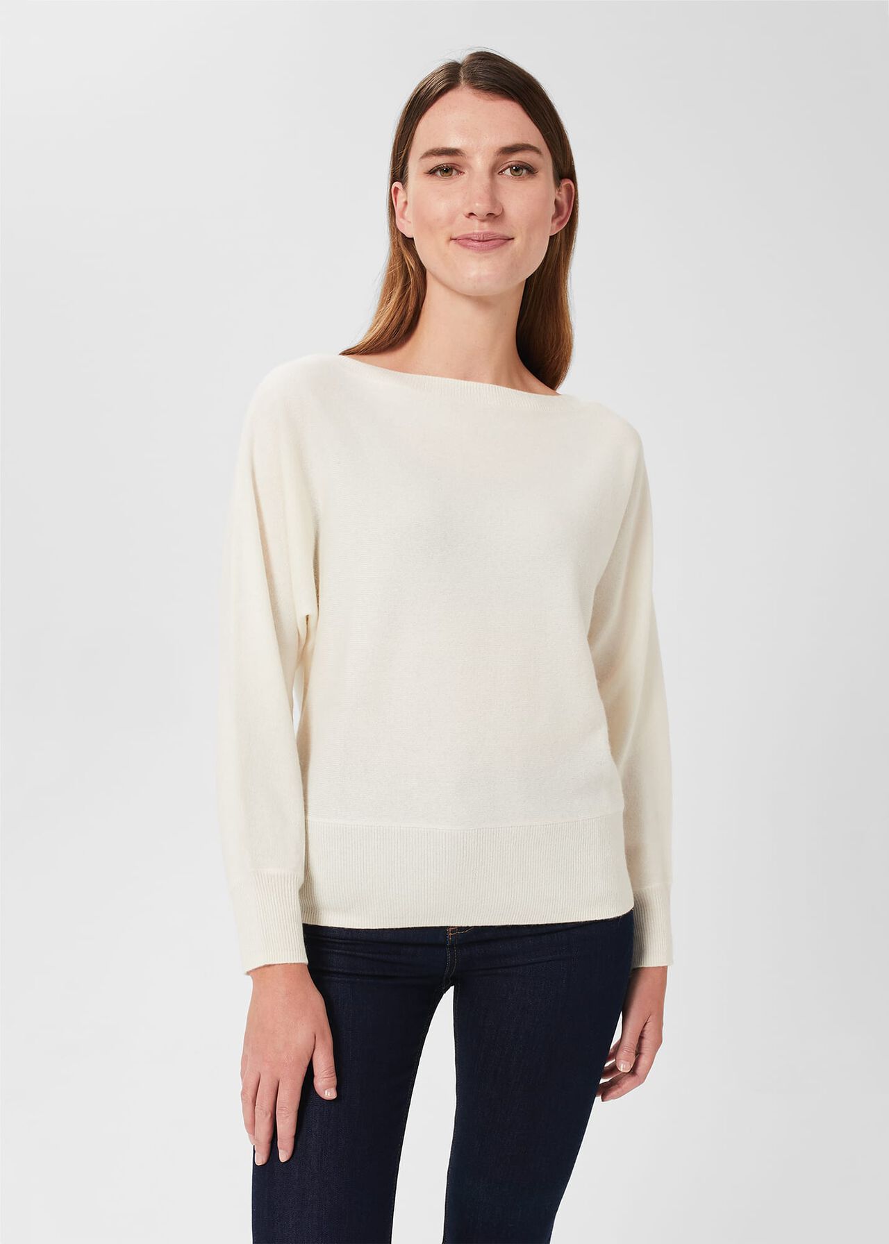 Joanna Cashmere Sweater, Ivory, hi-res