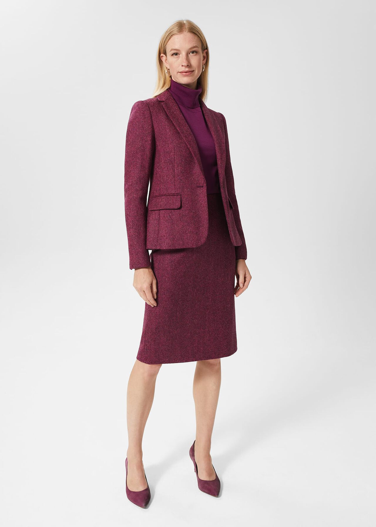 Petite Blake Wool Jacket, Purple Multi, hi-res