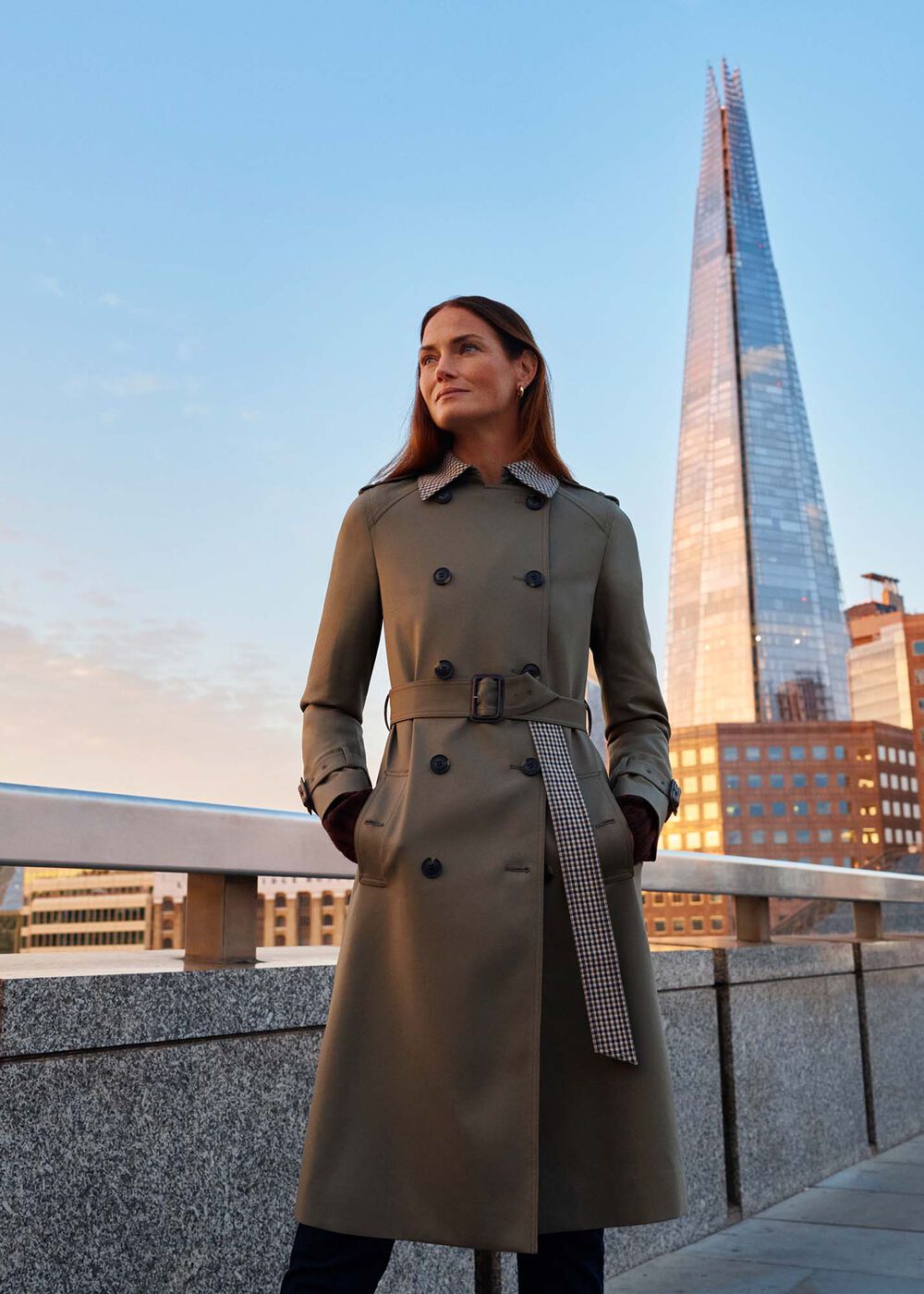Etty Shower Resistant Trench Coat, Olive Green, hi-res