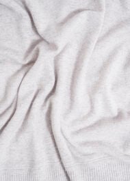 Carine Cashmere Jumper, Pale Grey Marl, hi-res