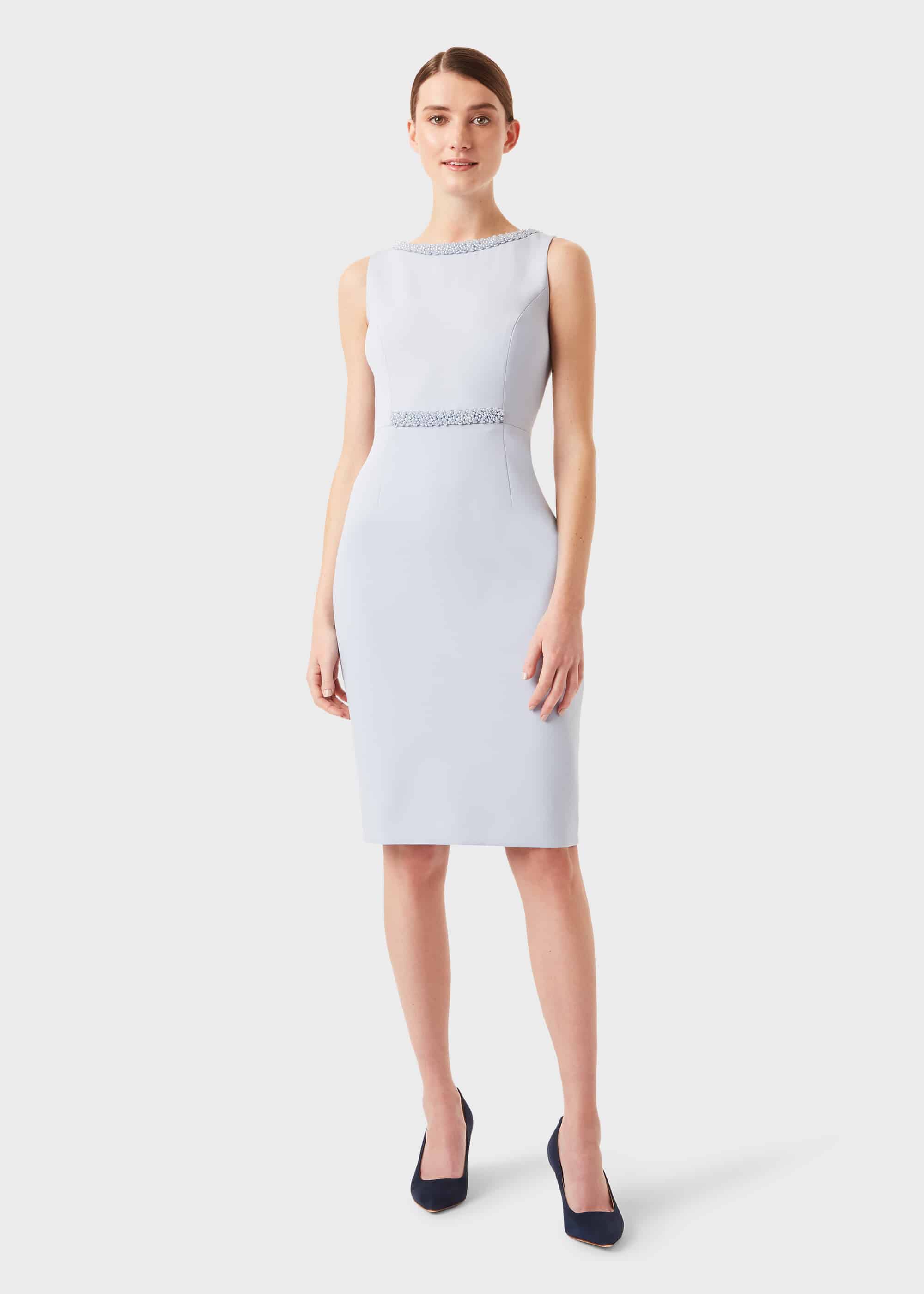 pale blue shift dress