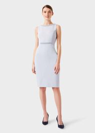 Gill Embellished Shift Dress, Pale Blue, hi-res