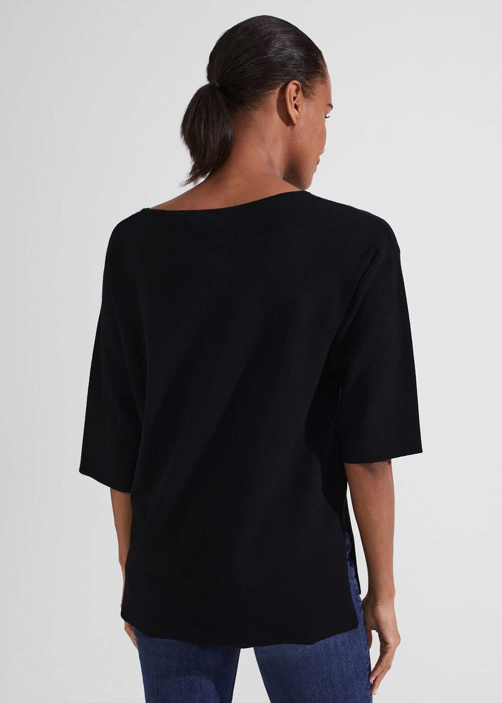 Cora Knitted Top, Black, hi-res